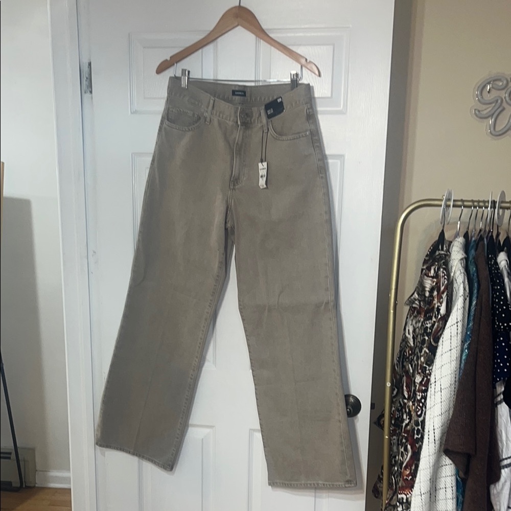 59 Express Tan Wide-Leg Jeans